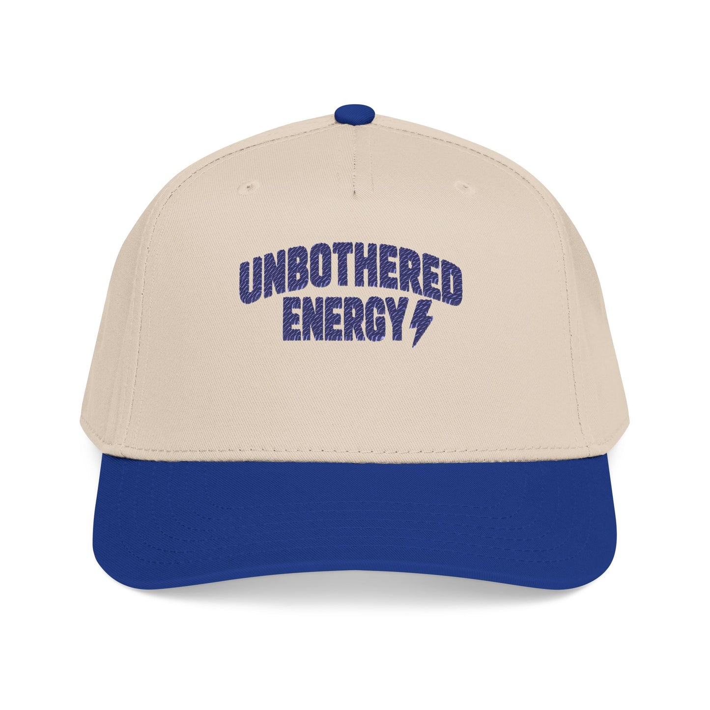 Unbothered Energy Mid Profile Baseball Cap | Embroidered Phrase