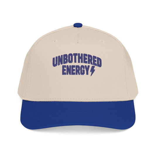 Unbothered Energy Mid Profile Baseball Cap | Embroidered Phrase