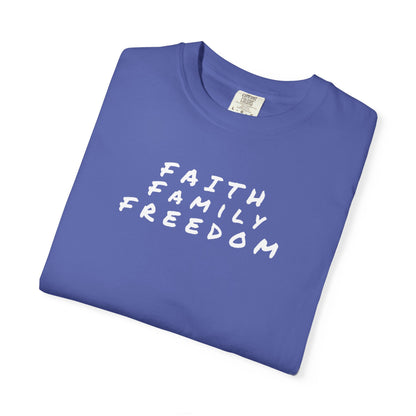 Faith Family Freedom Unisex T-shirt, Christian Tee, Faith Over Fear Shirt, Religious Apparel, Inspirational Clothing