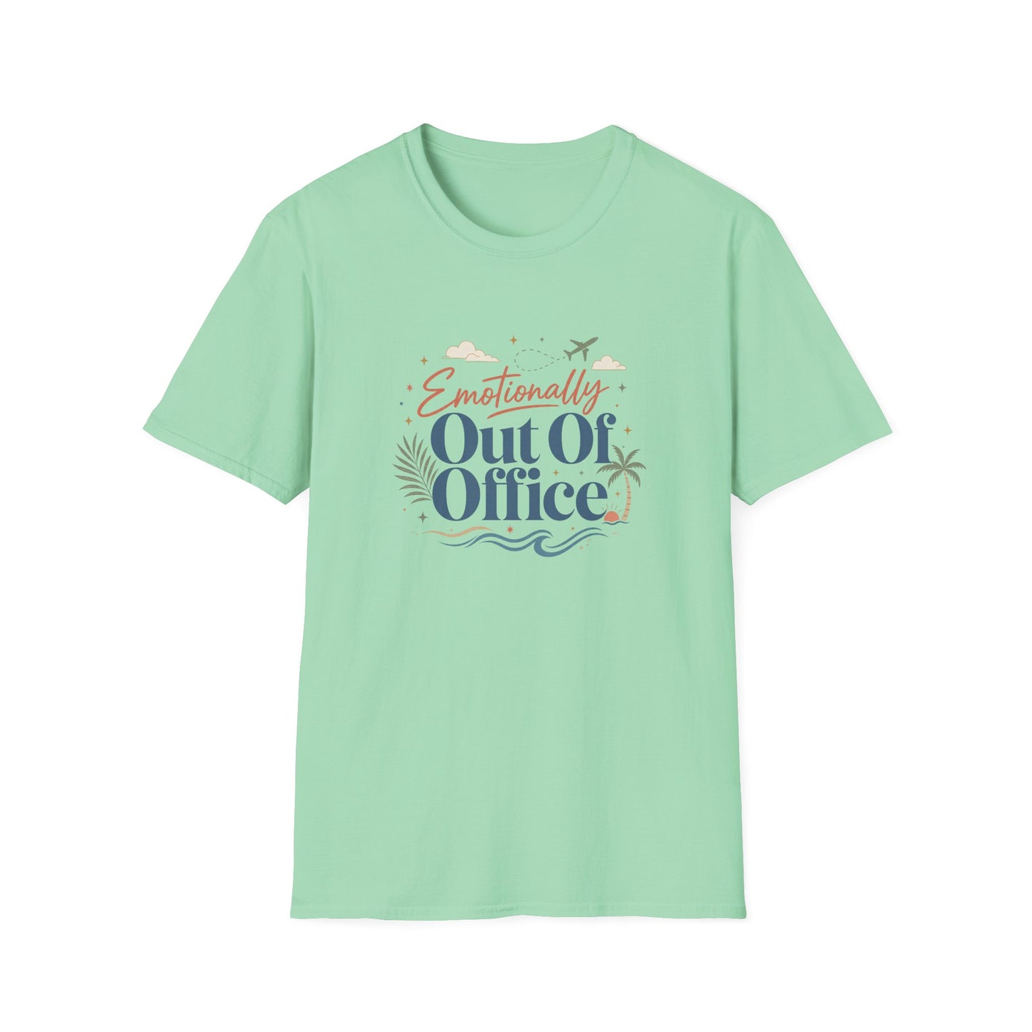 Emotionally Out Of Office T-Shirt | Vacation Palm Beach Design