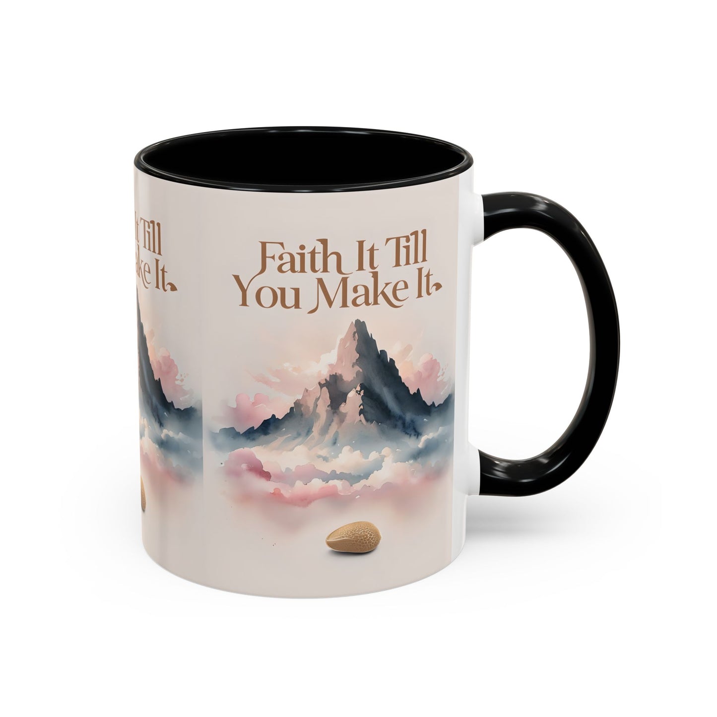 Faith It Till You Make It Coffee Mug, Motivational Drinkware, Inspirational Gift, Morning Coffee Cup, Self-Help Mug