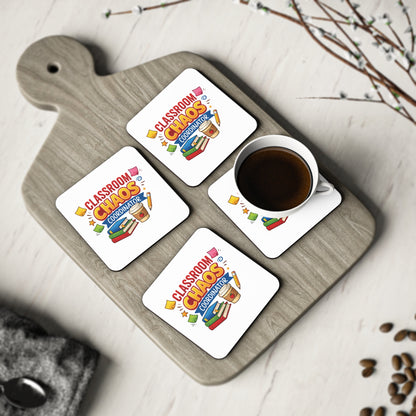 Classroom Chaos Coordinator Coasters | Teacher Desk Drink Coaster