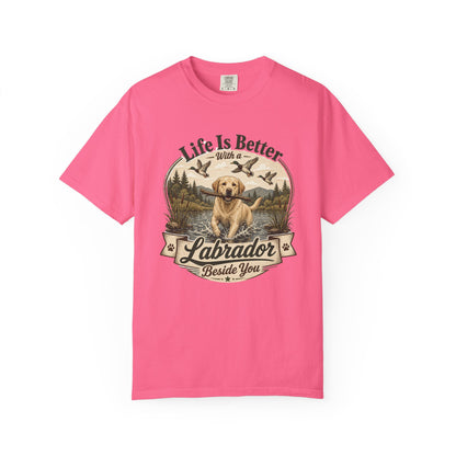 Life Is Better with a Labrador T-shirt | Lab Dog Design