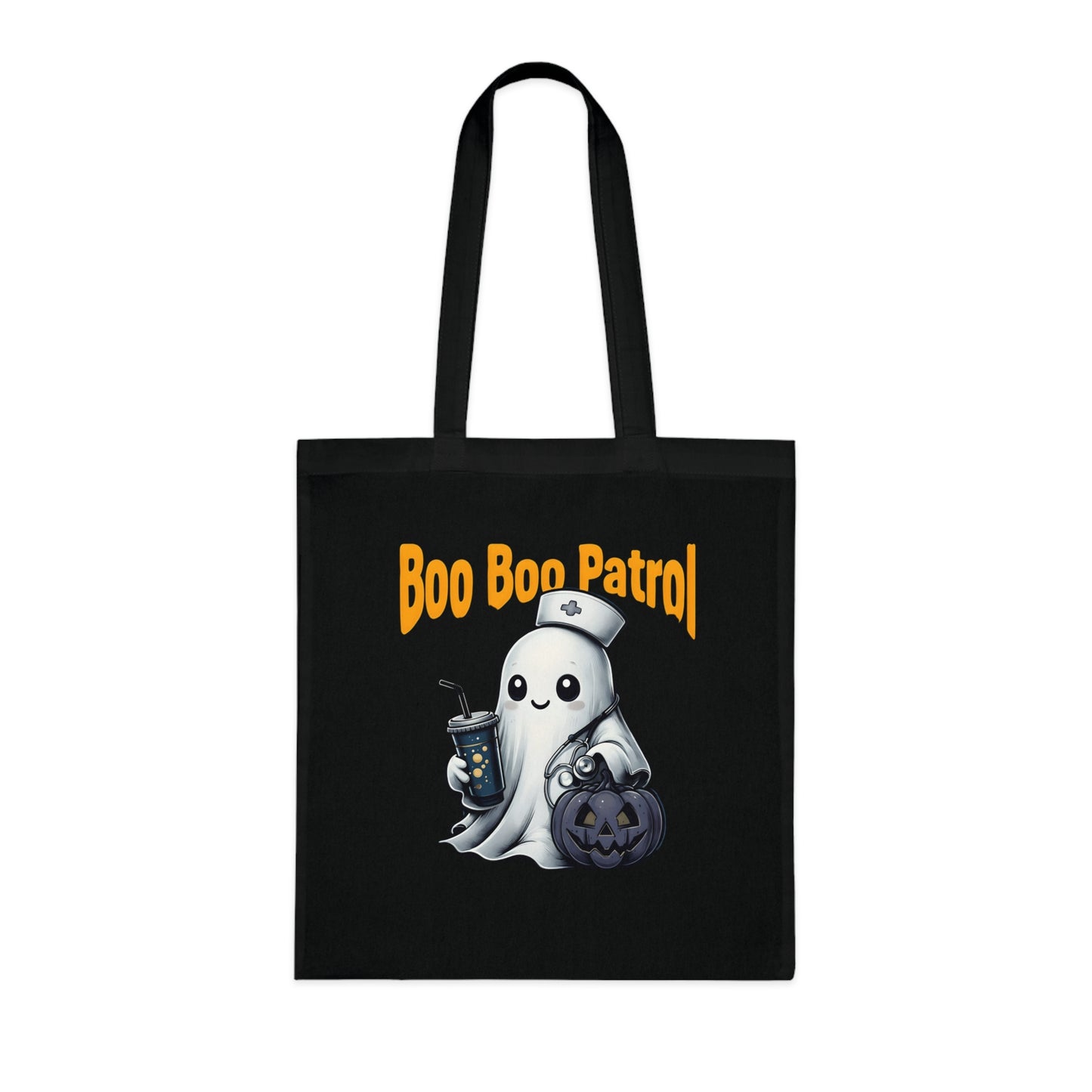 Boo Boo Patrol Nurse Halloween Tote Bag, Cute Ghost Design, Trick or Treat Bag, Halloween Party, Spooky Season Essential, Nurses Gift