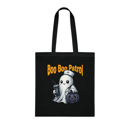 Boo Boo Patrol Nurse Halloween Tote Bag, Cute Ghost Design, Trick or Treat Bag, Halloween Party, Spooky Season Essential, Nurses Gift