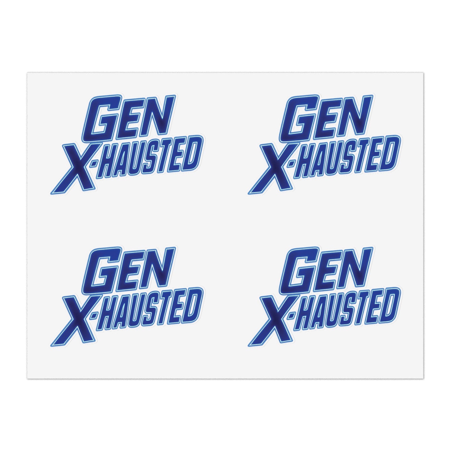 Gen X-Hausted Sticker Sheets - Quirky Office Decor, Fun Gifts, Generation X Humor, Laptop Stickers, Journal Accessories