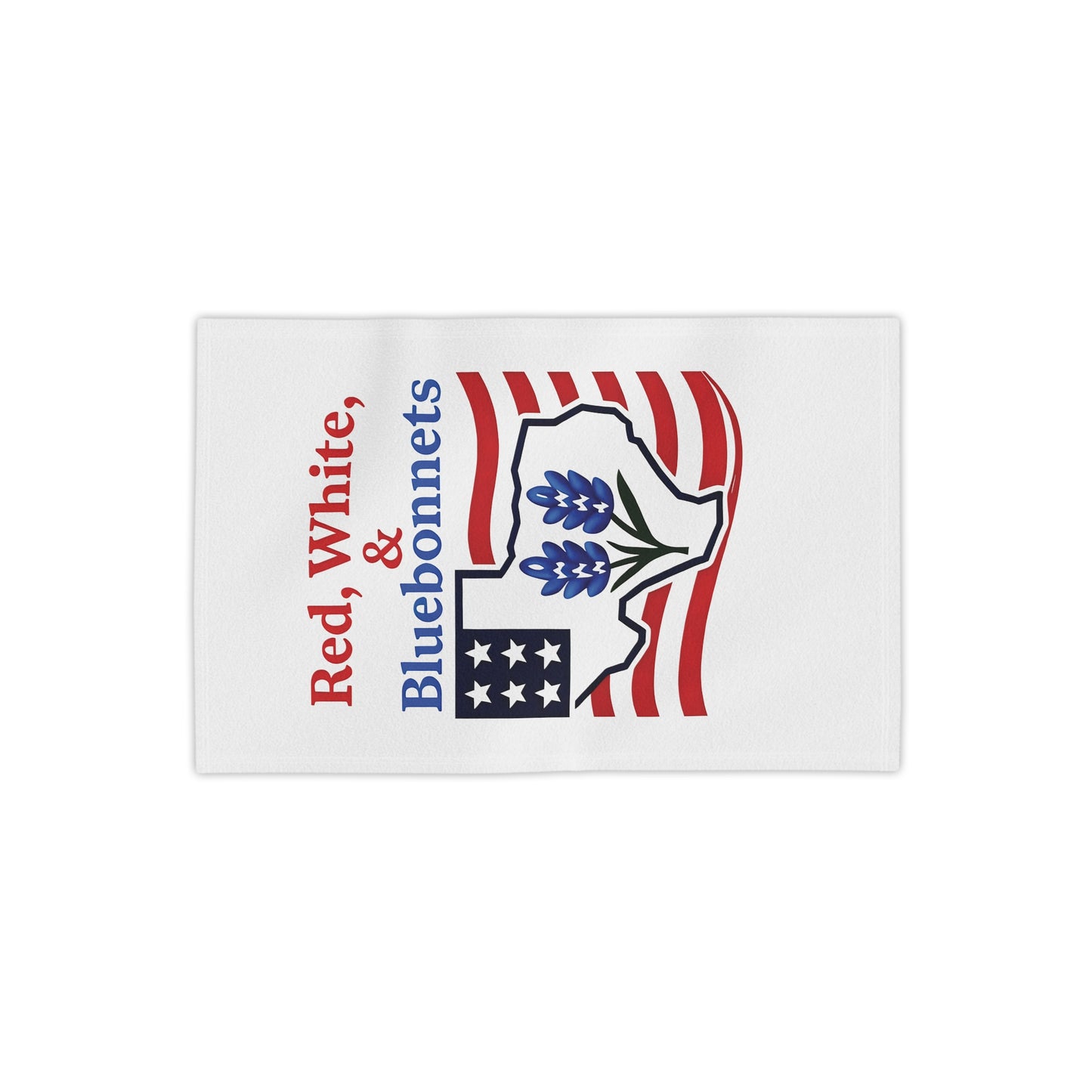 Texas Themed Beach Towel, Red White Bluebonnets Independence Day Towel, Patriotic Pool Towel, Fourth of July Gift, Summer Holiday Towel, USA