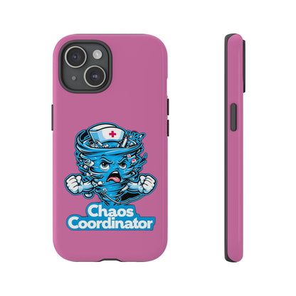 Chaos Coordinator Phone Case, Fun Nurse Gift, Tough Cases for Healthcare Heroes, Unique Cell Phone Cover, Funny Medical Humor/ Pink