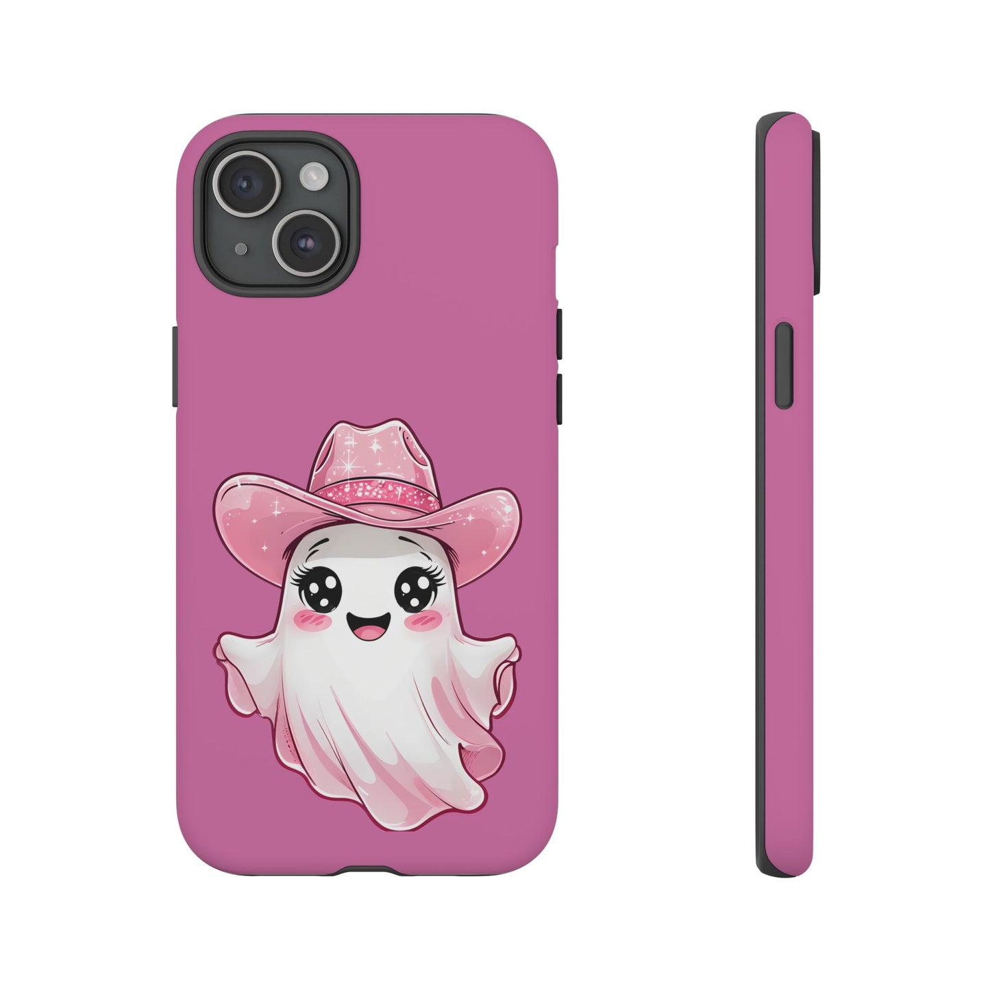 Cute Ghost Phone Case - Fun, Whimsical, Kawaii, Halloween, Gift Idea, Pink Ghost Design
