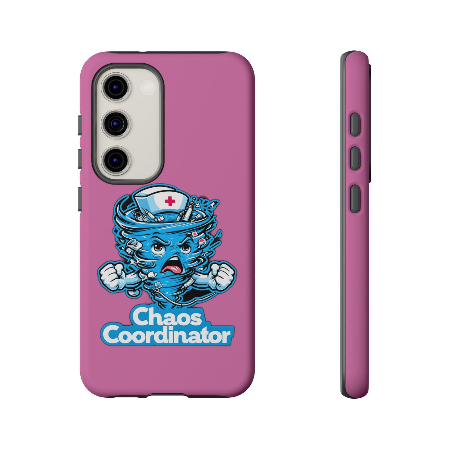 Chaos Coordinator Phone Case, Fun Nurse Gift, Tough Cases for Healthcare Heroes, Unique Cell Phone Cover, Funny Medical Humor/ Pink