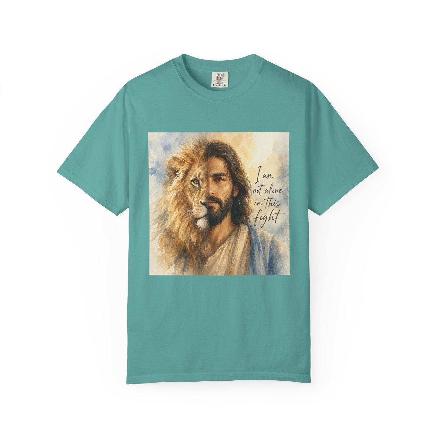 Jesus Lion of Judah t-shirt | I am not alone in this fight Christian tee