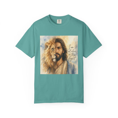 Jesus Lion of Judah t-shirt | I am not alone in this fight Christian tee