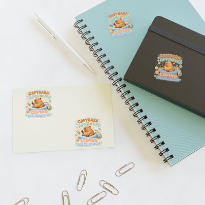 Capybara Approved Coping Mechanism Sticker Sheet | Cute Relaxing Animal Stickers