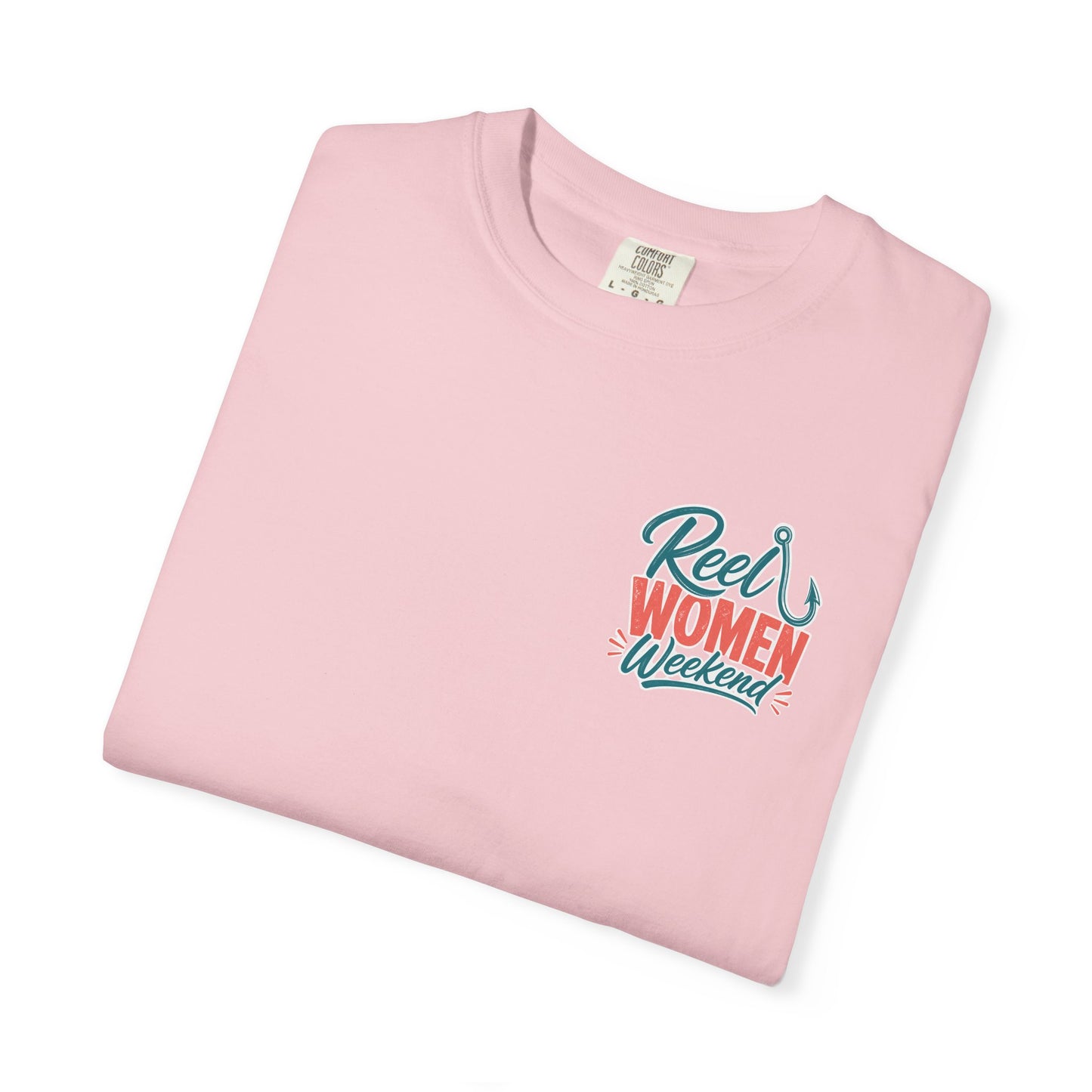 Reel Women Weekend T-shirt | Fishing Hook Typography Tee