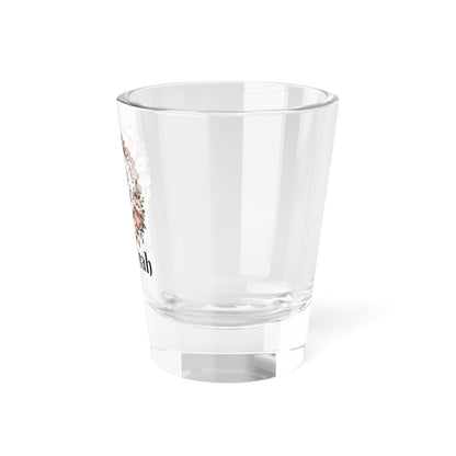 Bride Squad Floral Heart shot glass | Personalized 1.5oz