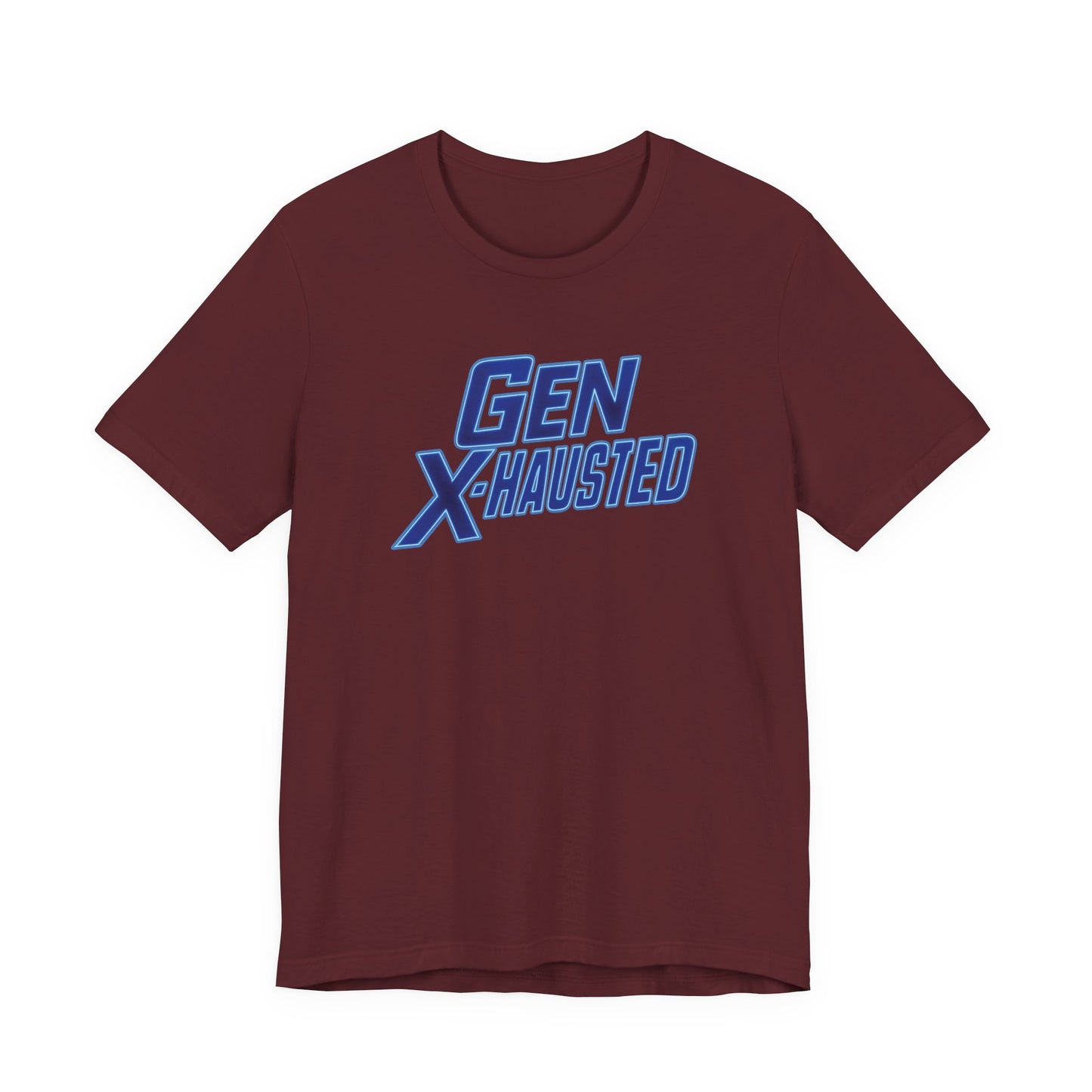 Gen X-Hausted Unisex Tee - Retro Humor Tee, Gift for Gen X, Casual Wear, Trendy Graphic Shirt, Unique Meme Apparel