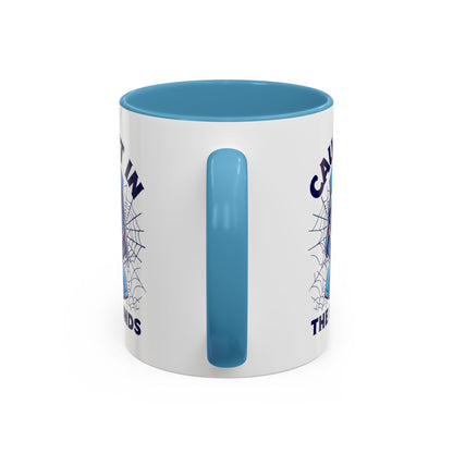 Nurse Coffee Mug, Cute Nursing Gift, Healthcare Appreciation, Fun Spider Design, Caught in the Rounds Mug