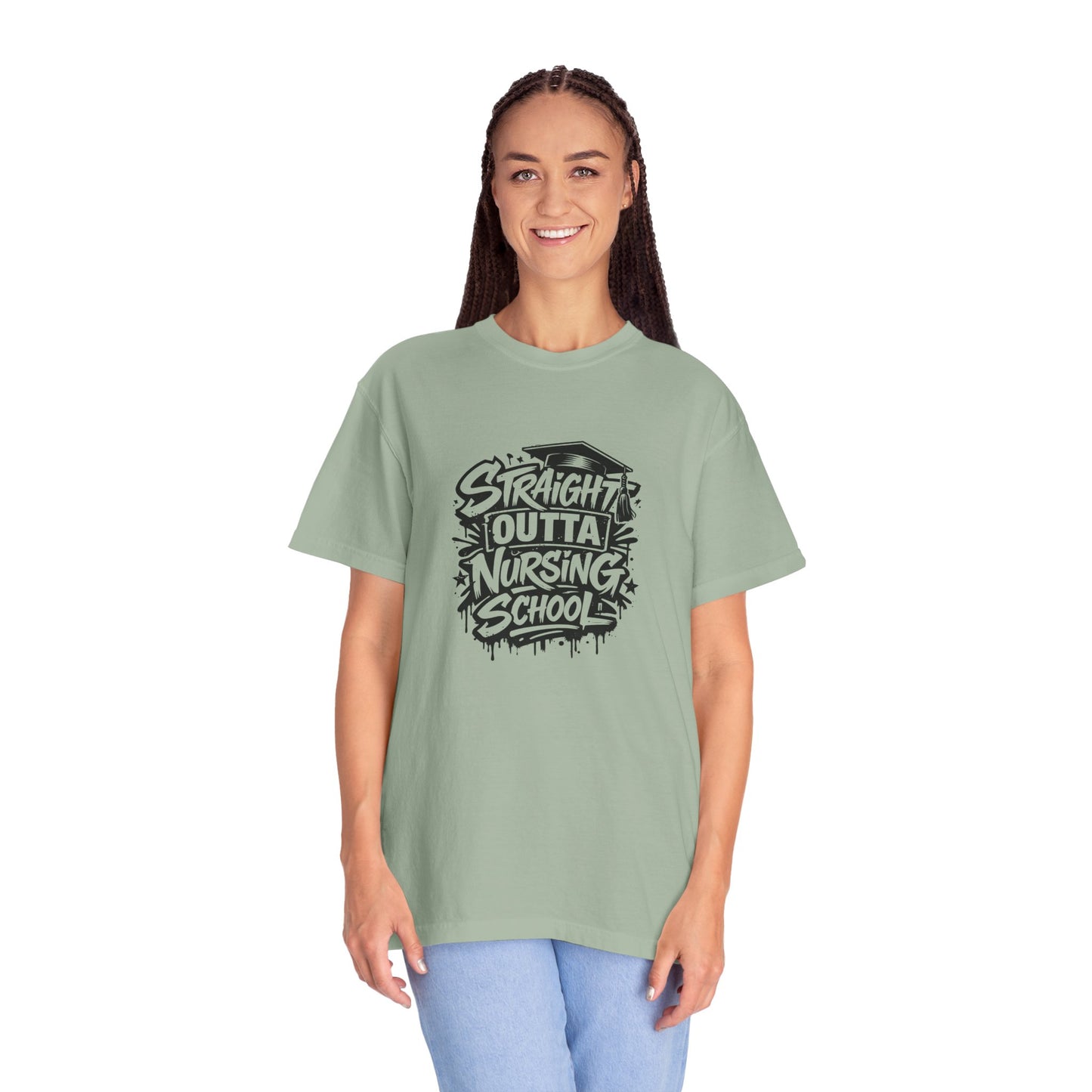 Straight Outta Nursing School T-shirt | Nursing Graduate Tee, Cap Graphic