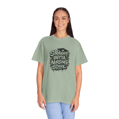 Straight Outta Nursing School T-shirt | Nursing Graduate Tee, Cap Graphic