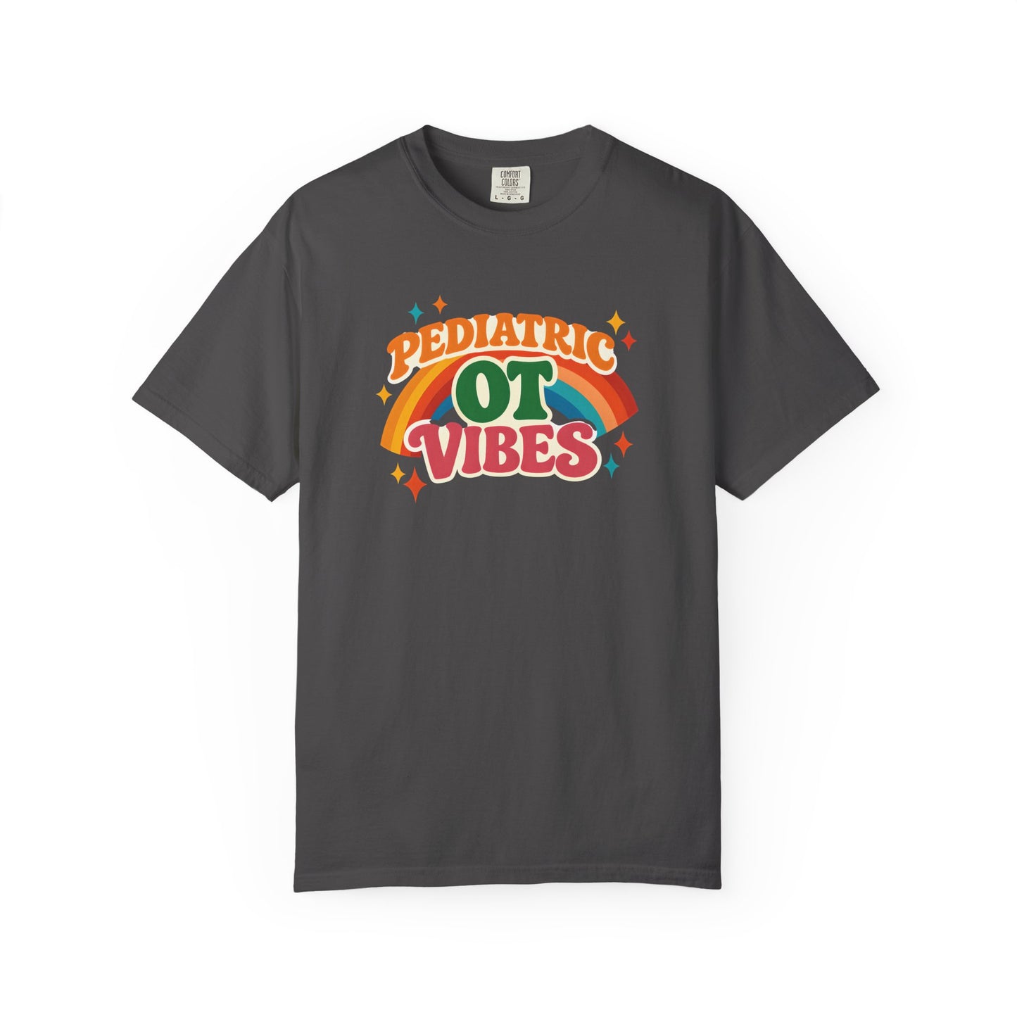 Pediatric OT Vibes T-shirt | Retro Rainbow Occupational Therapy Tee