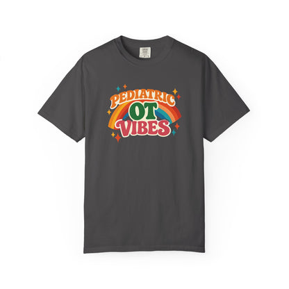 Pediatric OT Vibes T-shirt | Retro Rainbow Occupational Therapy Tee