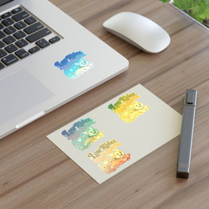 Low Rider High Spirits Corgi Sticker Sheet | Retro Floral Corgi Stickers