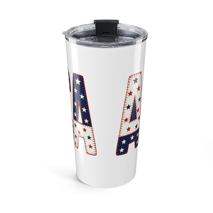 Patriotic USA Lettering Tumbler 20oz | Custom Name Option
