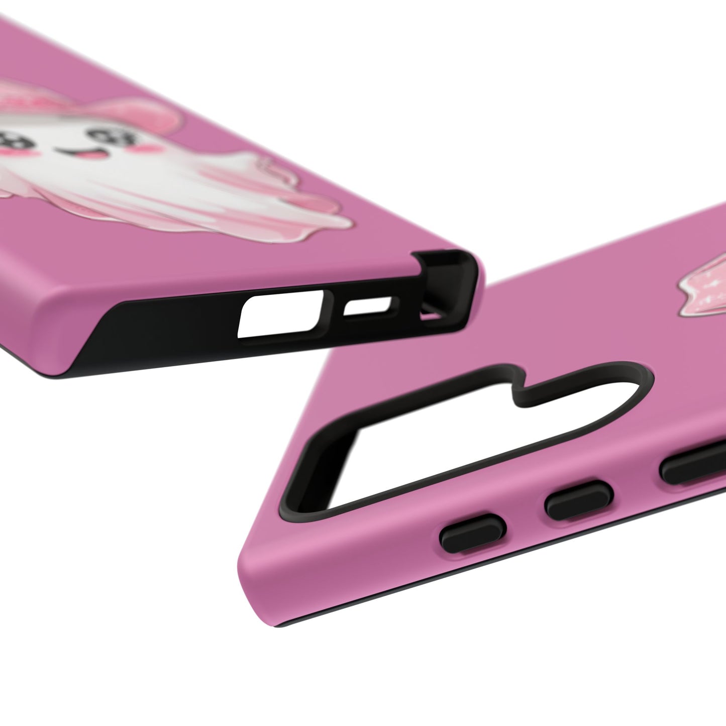 Cute Ghost Phone Case - Fun, Whimsical, Kawaii, Halloween, Gift Idea, Pink Ghost Design
