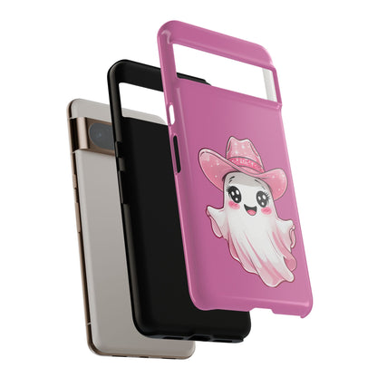 Cute Ghost Phone Case - Fun, Whimsical, Kawaii, Halloween, Gift Idea, Pink Ghost Design