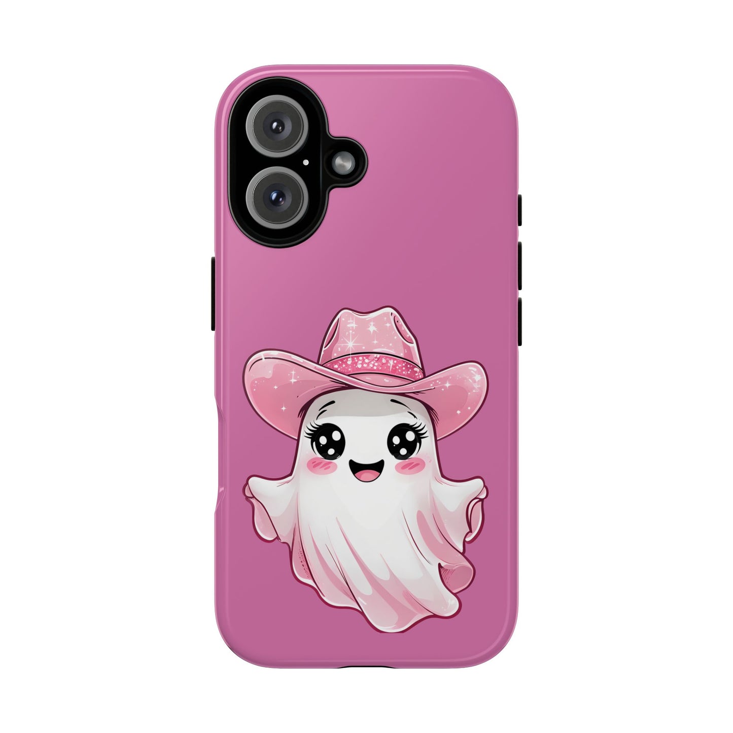 Cute Ghost Phone Case - Fun, Whimsical, Kawaii, Halloween, Gift Idea, Pink Ghost Design