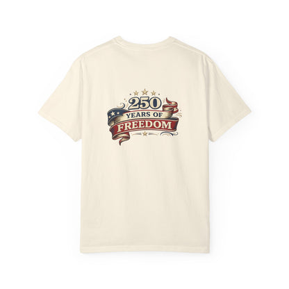 250 Years of Freedom T-shirt | American Flag Ribbon Patriotic Tee