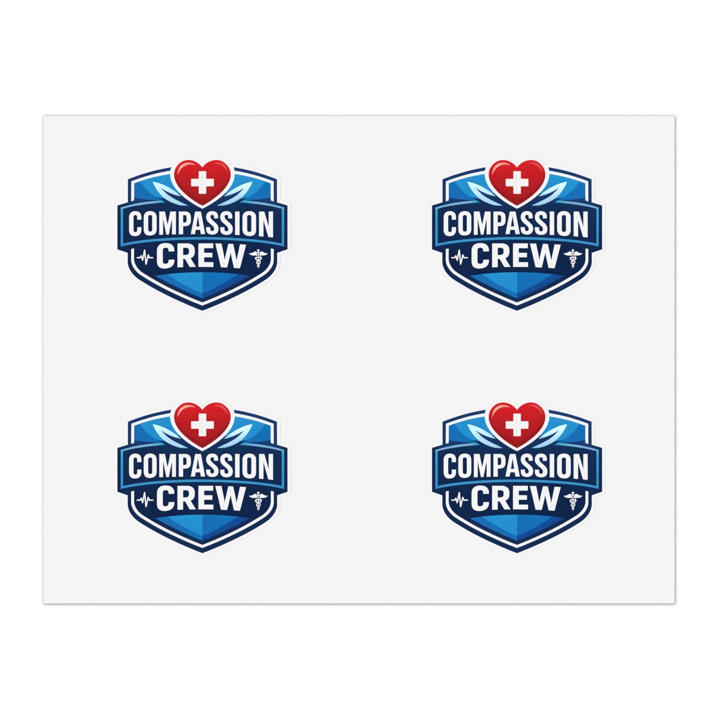 Compassion Crew Badge Sticker Sheet