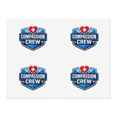 Compassion Crew Badge Sticker Sheet