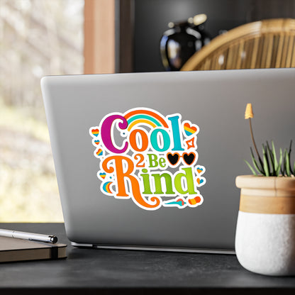 Vibrant Vinyl Decals for Kindness | Cool 2 be Kind Stickers, Fun Wall Art, LGBTQ+ Decor, Kids Room Accessories, Gift for Friends