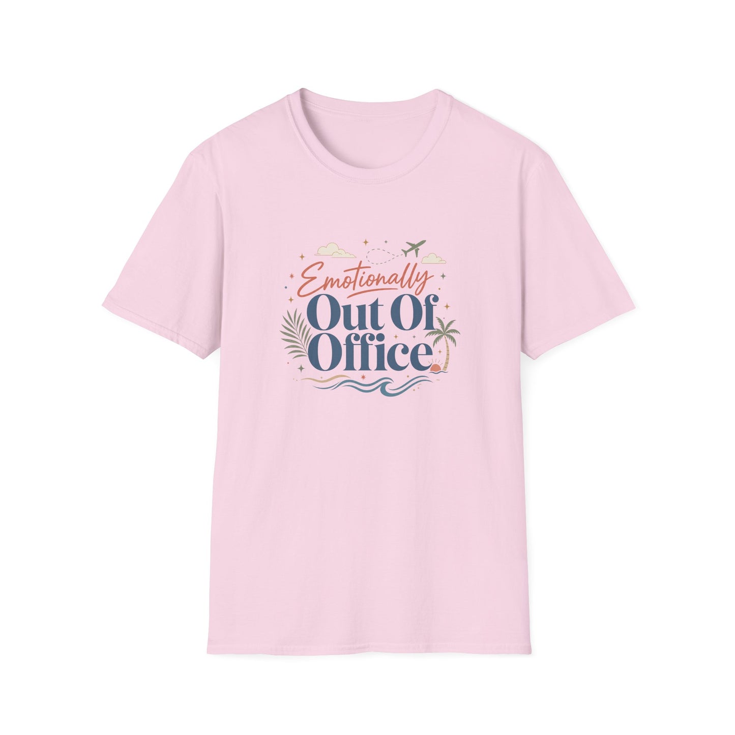 Emotionally Out Of Office T-Shirt | Vacation Palm Beach Design