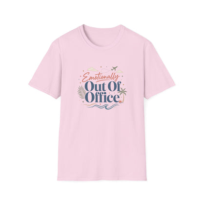 Emotionally Out Of Office T-Shirt | Vacation Palm Beach Design