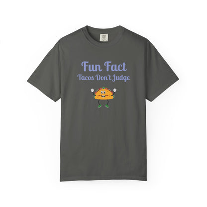 Fun Fact Taco Unisex Tee - Humorous Foodie Shirt, Gift for Taco Lovers, Casual Wear, Cute Graphic Tee
