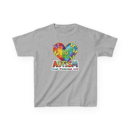 Autism Puzzle Heart Kids Tee | Accept Understand Love