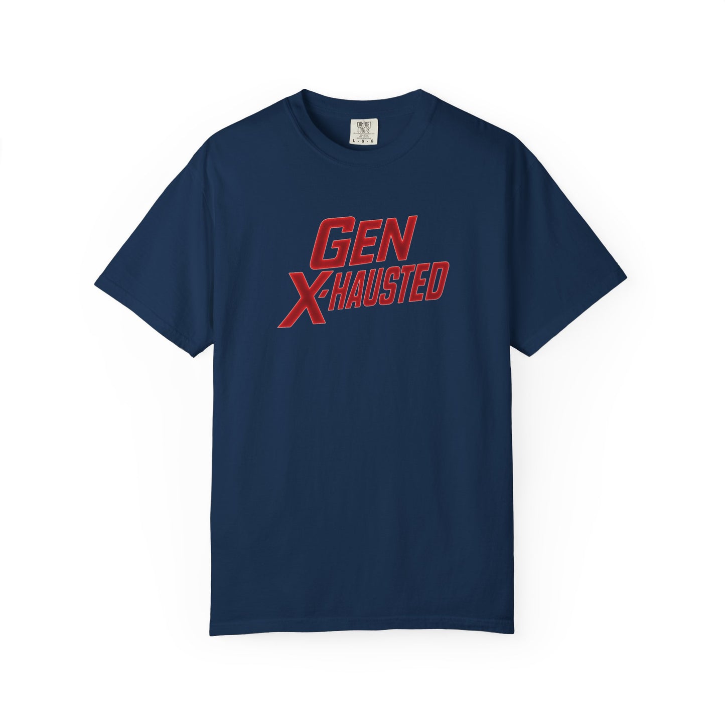 Gen X-Hausted Unisex T-shirt, Forgot Again Found Out Funny Tee, Gen X Humor Gift, Retro 80s 90s Shirt, Vintage Style Clothing