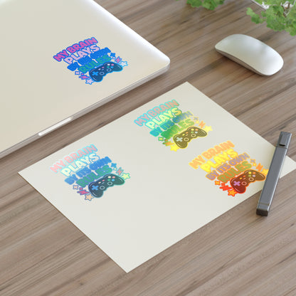 My Brain Plays By Its Own Rules Sticker Sheet | Autism Awareness Stickers