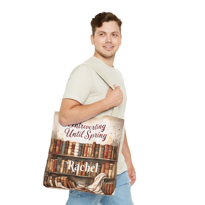 Personalized Introvert Tote Bag - Book Lover's Accessory, Everyday Use, Literary Gift, Spring Vibes, Book Club Essentials