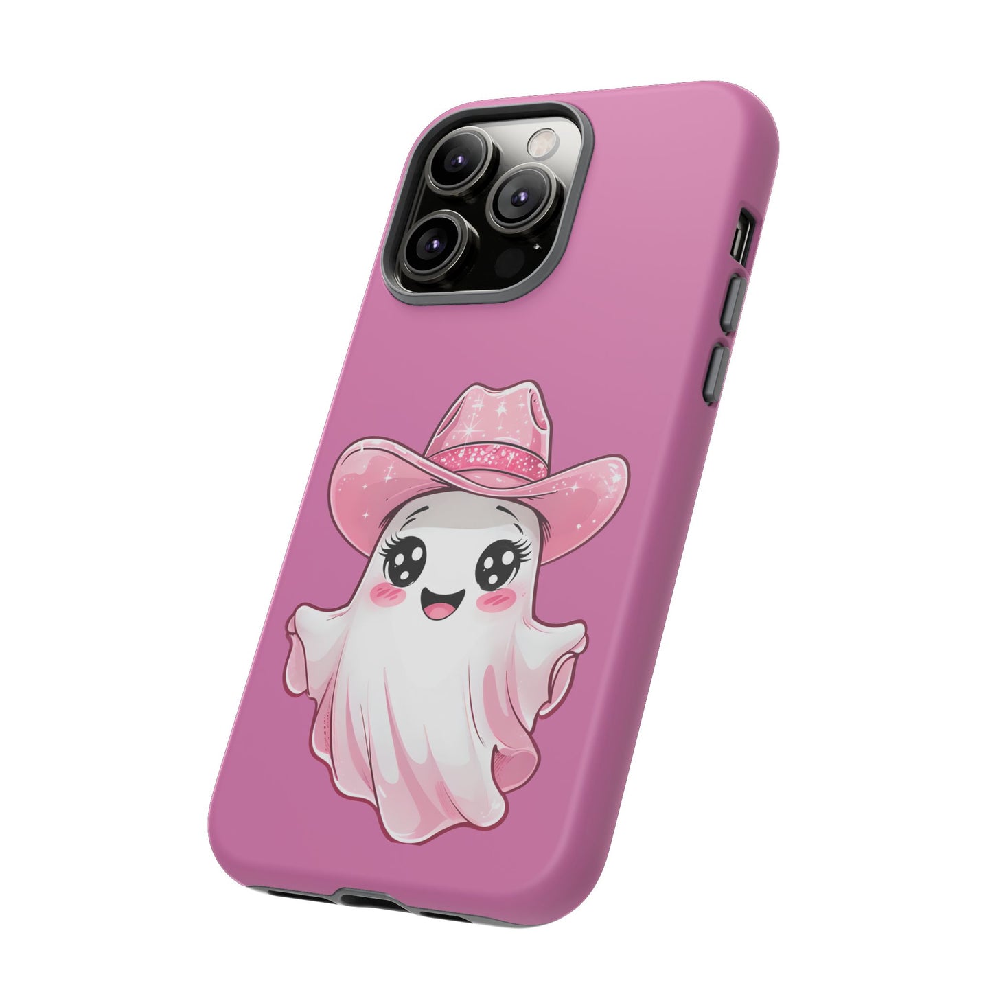 Cute Ghost Phone Case - Fun, Whimsical, Kawaii, Halloween, Gift Idea, Pink Ghost Design