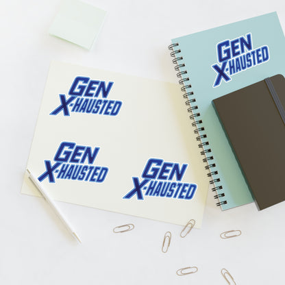 Gen X-Hausted Sticker Sheets - Quirky Office Decor, Fun Gifts, Generation X Humor, Laptop Stickers, Journal Accessories