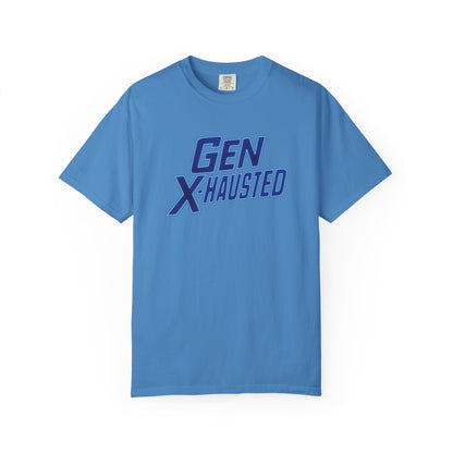 Gen X-Hausted Unisex T-shirt, Forgot Again Found Out Funny Tee, Gen X Humor Gift, Retro 80s 90s Shirt, Vintage Style Clothing
