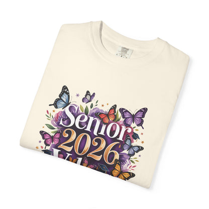 Senior 2026 Vibes T-Shirt | Butterfly Graduation Design
