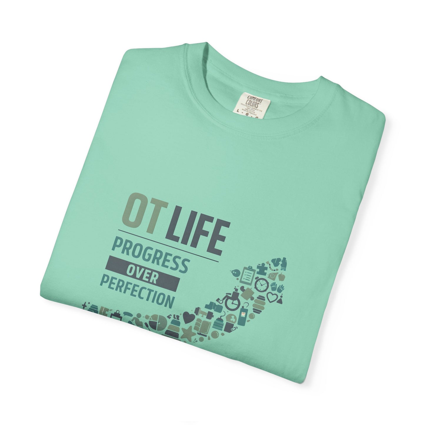 OT Life Progress Over Perfection T-Shirt | Occupational Therapy Arrow Design