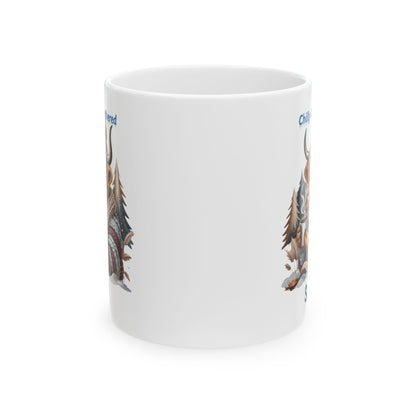Chilly & Unbothered Highland Cow Mug | Ceramic Coffee Tea Cup