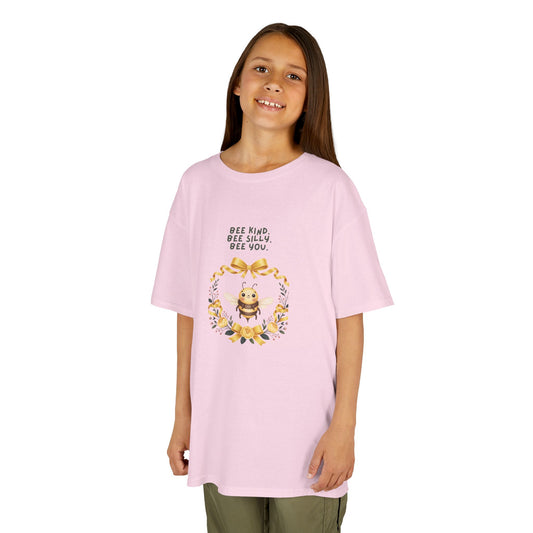 Bee Kind Bee Silly Bee You Kids T-Shirt | Cute Bee Wreath Design
