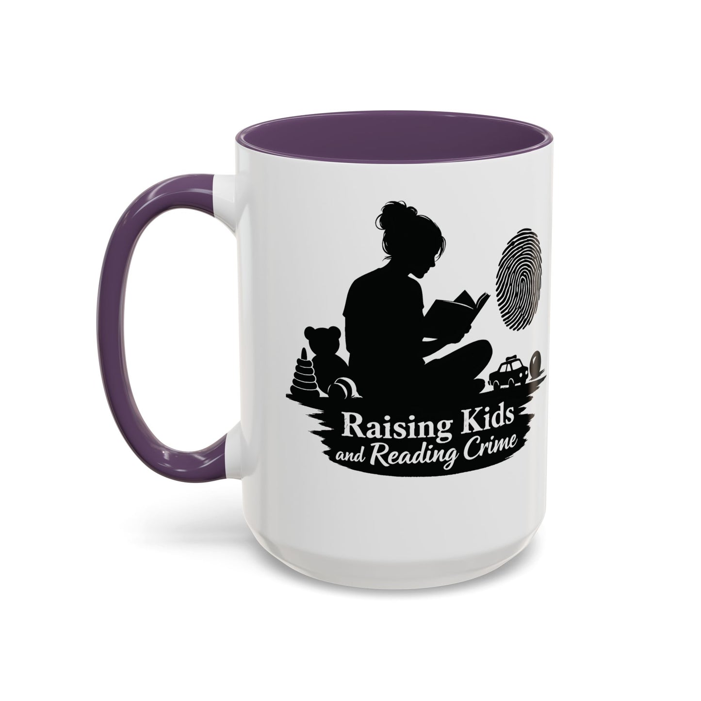 Raising Kids and Reading Crime Mug | Accent Coffee Mug