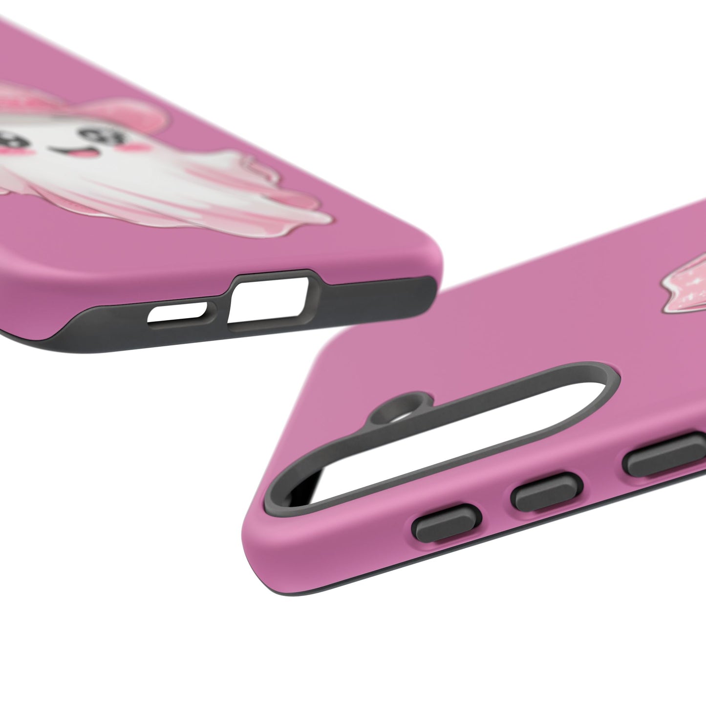 Cute Ghost Phone Case - Fun, Whimsical, Kawaii, Halloween, Gift Idea, Pink Ghost Design